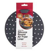 DAILY BAKE GREY SILICONE ROUND AIR FRYER LINER 22cm x 22cm