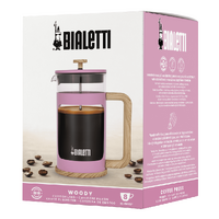 BIALETTI WOODY COFFEE PRESS 1 LITRE - PINK