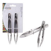 APPETITO STAINLESS STEEL MINI TONGS 18CM - SET 2