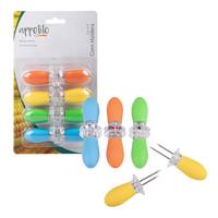 APPETITO SOFT GRIP CORN HOLDERS SET 8 - ASST. COLOURS