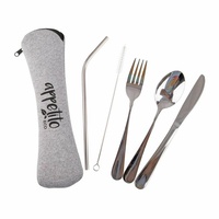 APPETITO ECO TRAVELLER'S 5 PIECE STAINLESS STEEL CUTLERY SET