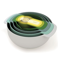JOSEPH JOSEPH NEST 9 PLUS OPAL SET MEASURING CUPS, SPOONS AND BOWL