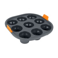 BAKEMASTER COLLAPSIBLE SILICONE AIR FRYER INSERT - 9 CUP MINI MUFFIN