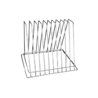 TRENTON CHROME PLATED CUTTING BOARD RACK - 10 SLOTS