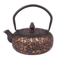 TEAOLOGY CAST IRON TEAPOT - HEARTS BLACK BRONZE 600ml