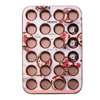 WILTSHIRE ROSE GOLD NON STICK 24 CUP MINI MUFFIN PAN