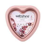 WILTSHIRE ROSE GOLD NON STICK HEART CAKE PAN 19cm