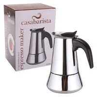 CASABARISTA ROMA 4 CUP STAINLESS STEEL ESPRESSO MAKER
