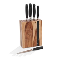 STANLEY ROGERS BLACK FLASH 6 PIECE KNIFE BLOCK SET