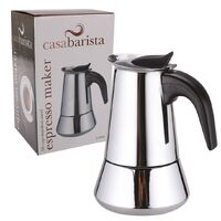 CASABARISTA ROMA 10 CUP STAINLESS STEEL ESPRESSO MAKER