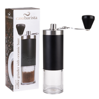 CASABARISTA STAINLESS STEEL HAND COFFEE GRINDER WITH CERAMIC BURR