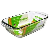 KITCHEN CLASSICS GLASS LOAF PAN - 1.5 LITRE