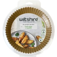 WILTSHIRE DISPOSABLE AIR FRYER INSERTS ROUND 50 PIECES - 20cm