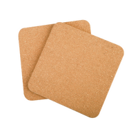APPETITO SQUARE CORK TRIVETS 20cm SET 2