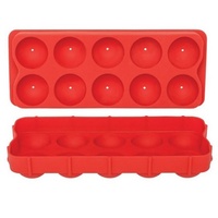 APPETITO ROUND ICE CUBE TRAY SILICONE RED