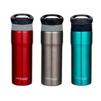 THERMOS THERMOCAFE 450ml VACUUM INSULATED TRAVEL MUG - RED, SMOKE OR TEAL