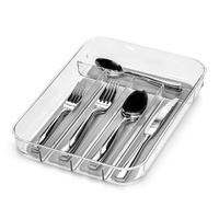 MADESMART 5 COMPARTMENT MINI CLEAR CUTLERY TRAY
