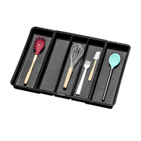 MADESMART EXPANDABLE UTENSIL TRAY - CARBON BLACK