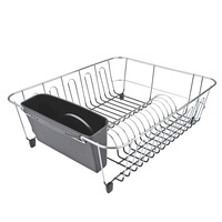 D.LINE CHROME DISH RACK WITH CADDY - LARGE