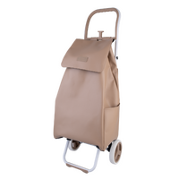SACHI COSMO WEATHERPROOF SHOPPING TROLLEY WITH WHEELS 38L - BISCUIT