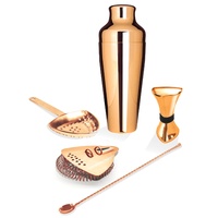 UBER PRO SHAKER 5 PIECE COCKTAIL KIT COPPER