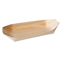 TRENTON BIO WOOD BAMBOO OVAL FOOD SERVING BASKET 17cm x 8.5cm
