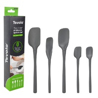 TOVOLO FLEX CORE SILICONE SPATULA 5 PIECE SET - CHARCOAL