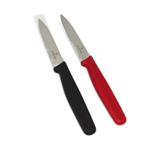 VICTORINOX PARING KNIFE POINTED TIP STRAIGHT BLADE 10cm - RED OR BLACK