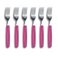 VICTORINOX PINK TABLE FORK - SET 6