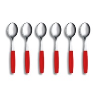 VICTORINOX RED TEASPOON- SET 6