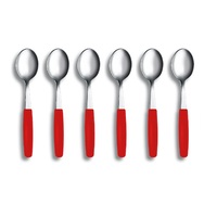 VICTORINOX RED TEASPOON- SET 6