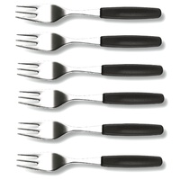 VICTORINOX BLACK CAKE FORK - SET 6