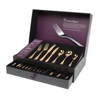 STANLEY ROGERS 56 PIECE CHELSEA GOLD CUTLERY GIFT BOXED SET