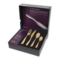 STANLEY ROGERS 24 PIECE SOHO GOLD CUTLERY GIFT BOXED SET