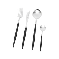 STANLEY ROGERS 16 PIECE PIPER BLACK CUTLERY SET 