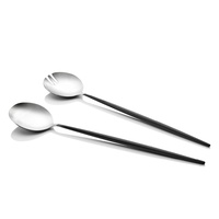 STANLEY ROGERS PIPER BLACK SALAD SERVER SET