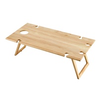 STANLEY ROGERS WOOD TRAVEL PICNIC TABLE RECTANGLE 75cm x 38cm