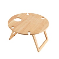 STANLEY ROGERS WOOD TRAVEL PICNIC TABLE ROUND 50cm