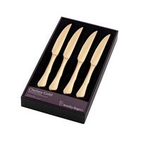 STANLEY ROGERS CHELSEA GOLD STEAK KNIVES SET 4