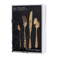 STANLEY ROGERS 16 PIECE ALBANY GOLD CUTLERY GIFT BOXED SET