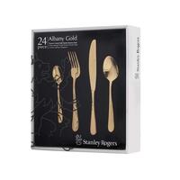 STANLEY ROGERS 24 PIECE ALBANY GOLD CUTLERY GIFT BOXED SET