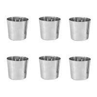 STAINLESS STEEL DARIOLE MOULDS - SET OF 6