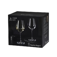 STANLEY ROGERS TAMAR WHITE WINE GLASSES 388ml SET 6