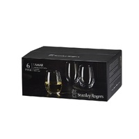 STANLEY ROGERS TAMAR STEMLESS WHITE WINE GLASSES 450ml SET 6