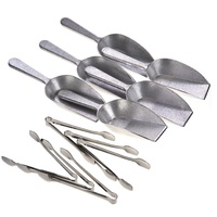 TRENTON CANDY BAR PACK FLAT SCOOP (6 Flat Scoops & 6 Sugar Tongs)