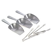 TRENTON 6 PACK LOLLY BAR PACK - 3 Sugar Tongs - 3 Flat Scoops
