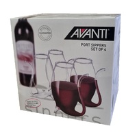 AVANTI SET OF 4 HAND-BLOWN PORT SIPPERS