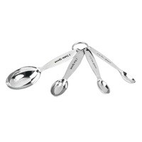TRENTON STAINLESS STEEL OVAL MEASURING SPOONS SET 4