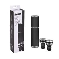 BARTENDER SURE SEAL WINE SAVER SET - BLACK