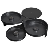 TRENTON 3 TIER BLACK GLASS RIMMER